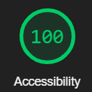 Accessibility 100% score in Lighthouse